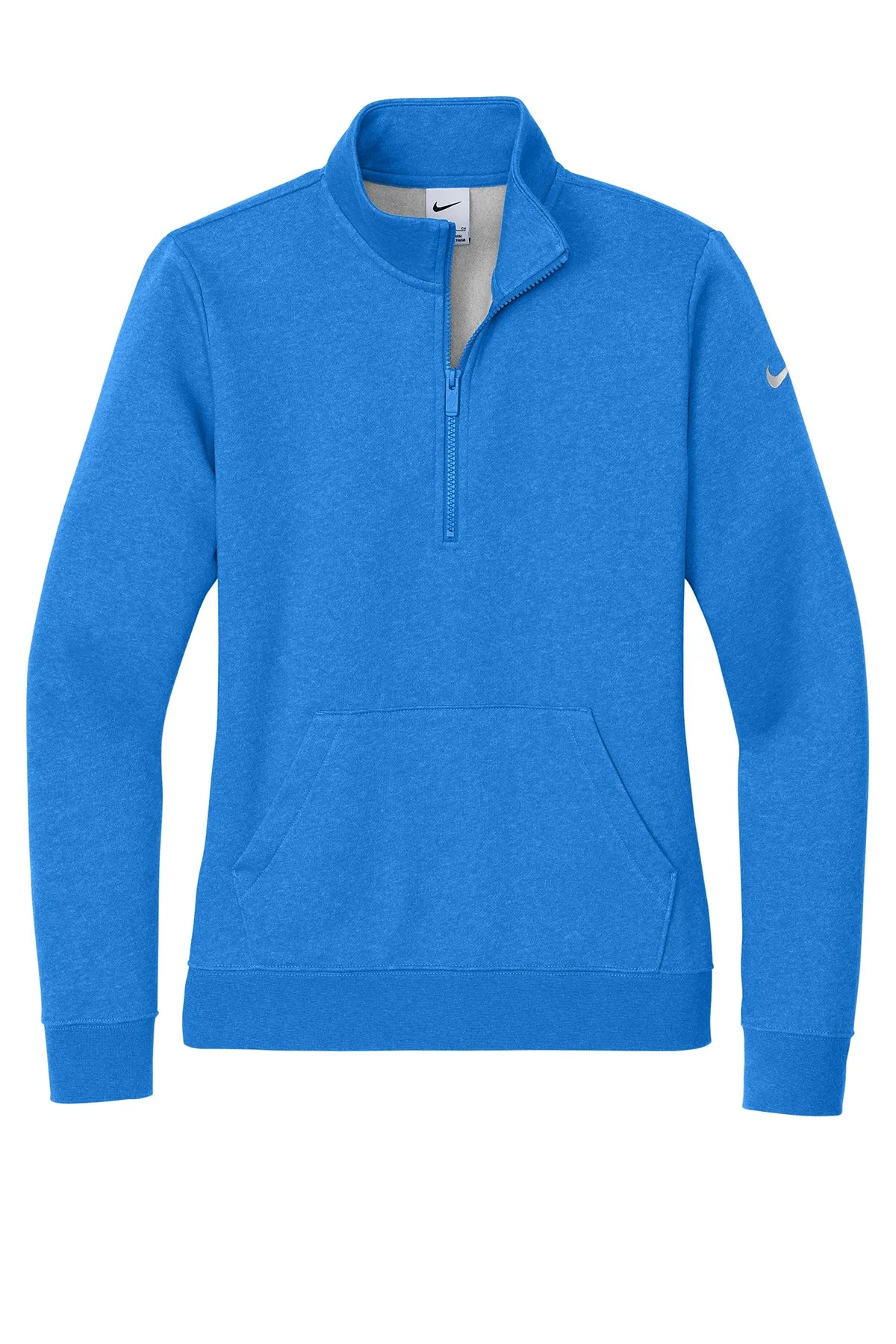 Nike Ladies Club Fleece Sleeve Swoosh 1/2-Zip NKDX6720 Light Game_3