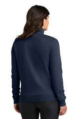 Nike Ladies Club Fleece Sleeve Swoosh 1/2-Zip NKDX6720 Midnight Navy_2