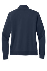 Nike Ladies Club Fleece Sleeve Swoosh 1/2-Zip NKDX6720 Midnight Navy_5