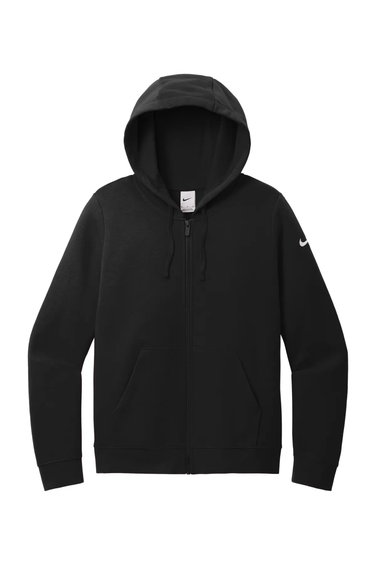 Nike Ladies Club Fleece Sleeve Swoosh Full-Zip Hoodie NKFD9890 Black_4