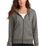 Nike Ladies Club Fleece Sleeve Swoosh Full-Zip Hoodie NKFD9890 Charcoal Heather_1