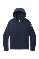 Nike Ladies Club Fleece Sleeve Swoosh Full-Zip Hoodie NKFD9890 Midnight Navy_4