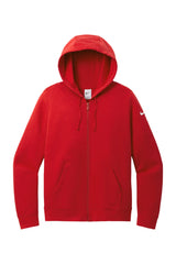 Nike Ladies Club Fleece Sleeve Swoosh Full-Zip Hoodie NKFD9890 University Red_4