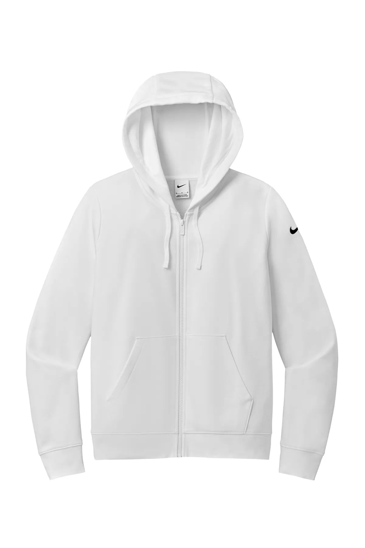 Nike Ladies Club Fleece Sleeve Swoosh Full-Zip Hoodie NKFD9890 White_4