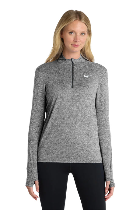 Nike Ladies Dri-FIT Element 1/2-Zip Top NKDH4951 Black Heather_1