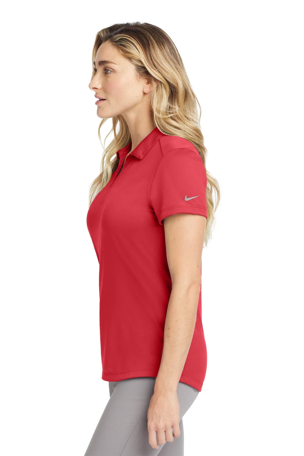 Nike Ladies Dri-FIT Legacy Polo. 838957 Gym Red_3