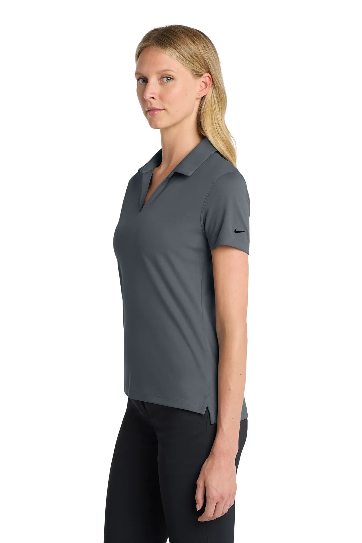 Nike Ladies Dri-FIT Micro Pique 2.0 Polo NKDC1991 Anthracite_3
