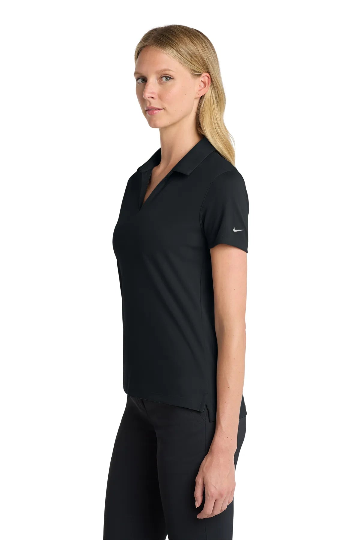 Nike Ladies Dri-FIT Micro Pique 2.0 Polo NKDC1991 Black_3