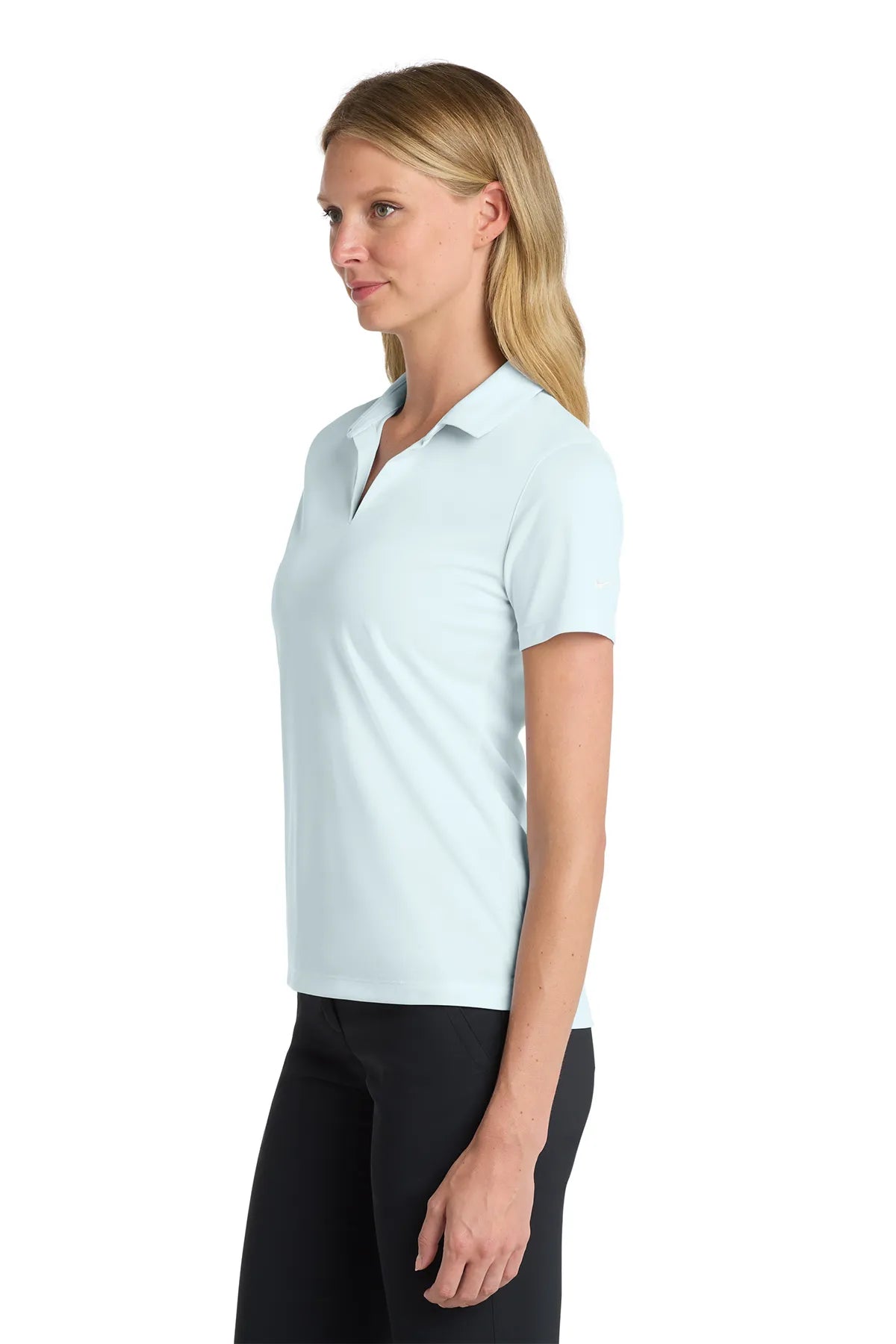 Nike Ladies Dri-FIT Micro Pique 2.0 Polo NKDC1991 Blue Tint_3
