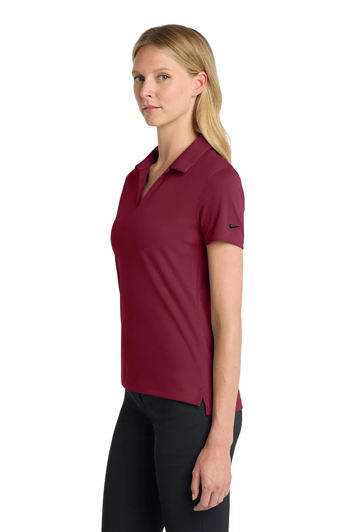 Nike Ladies Dri-FIT Micro Pique 2.0 Polo NKDC1991 Team Red_3