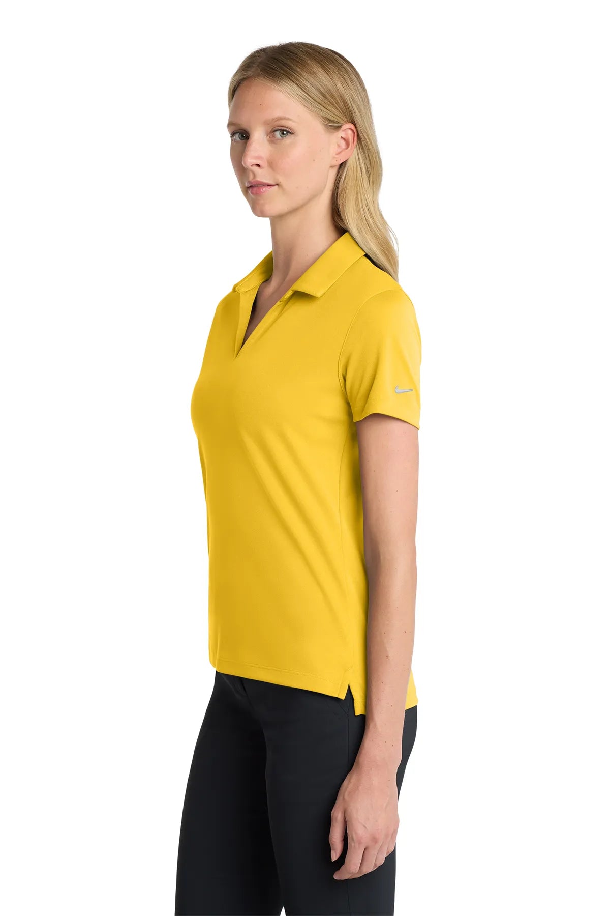 Nike Ladies Dri-FIT Micro Pique 2.0 Polo NKDC1991  Varsity Maize_3