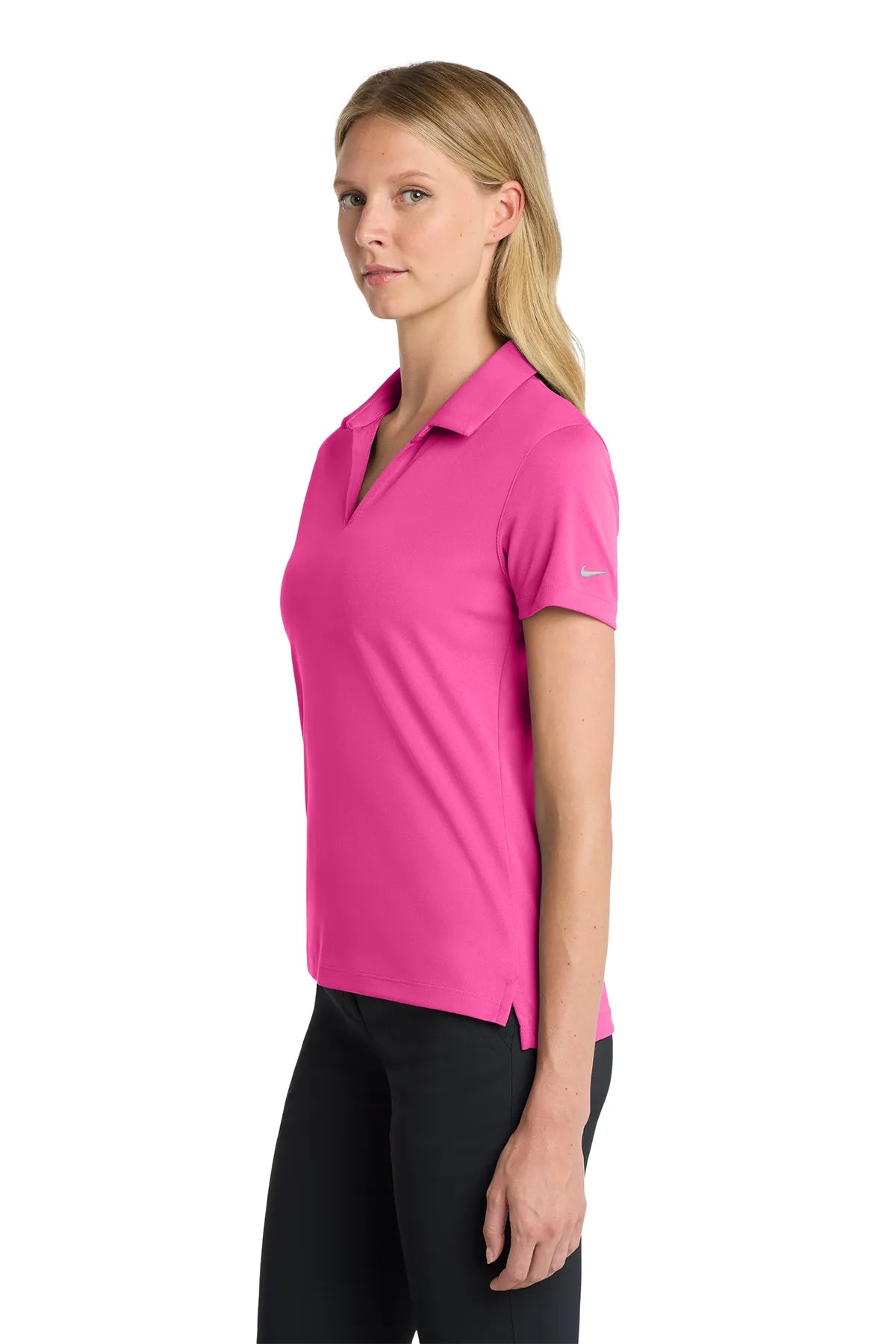 Nike Ladies Dri-FIT Micro Pique 2.0 Polo NKDC1991  Vivid Pink_3