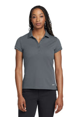 Nike Ladies Dri-FIT Solid Icon Pique Modern Fit Polo.  746100 Dark Grey_1