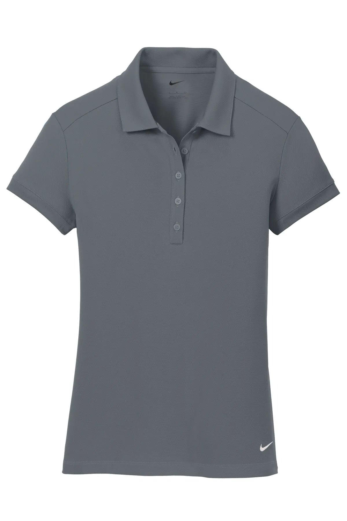 Nike Ladies Dri-FIT Solid Icon Pique Modern Fit Polo.  746100 Dark Grey_4