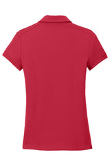 Nike Ladies Dri-FIT Solid Icon Pique Modern Fit Polo.  746100 Gym Red_5