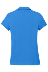 Nike Ladies Dri-FIT Solid Icon Pique Modern Fit Polo.  746100 Light Photo Blue_5