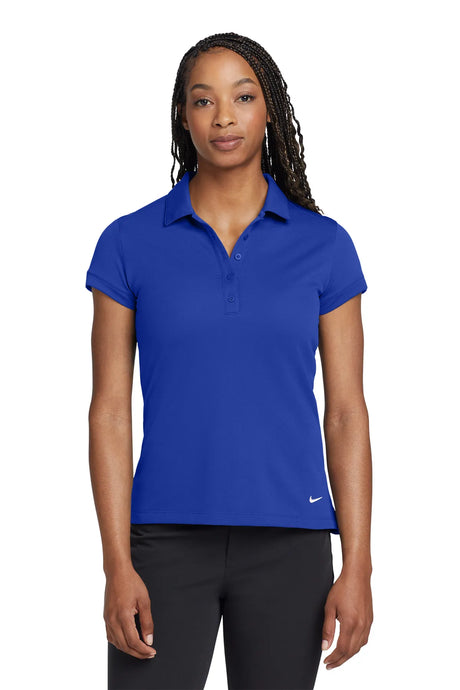 Nike Ladies Dri-FIT Solid Icon Pique Modern Fit Polo.  746100 Royal Blue_1