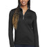 Nike Ladies Dri-FIT Stretch 1/2-Zip Cover-Up. 779796 Black Dark Grey_1