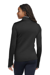 Nike Ladies Dri-FIT Stretch 1/2-Zip Cover-Up. 779796 Black Dark Grey_2