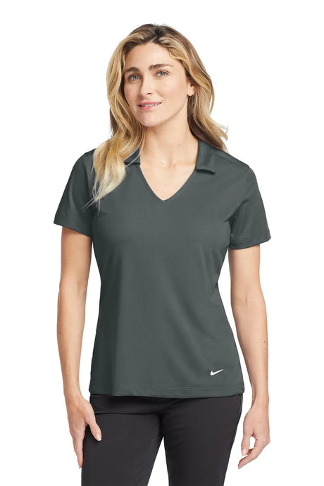 Nike Ladies Dri-FIT Vertical Mesh Polo. 637165 Anthracite_1