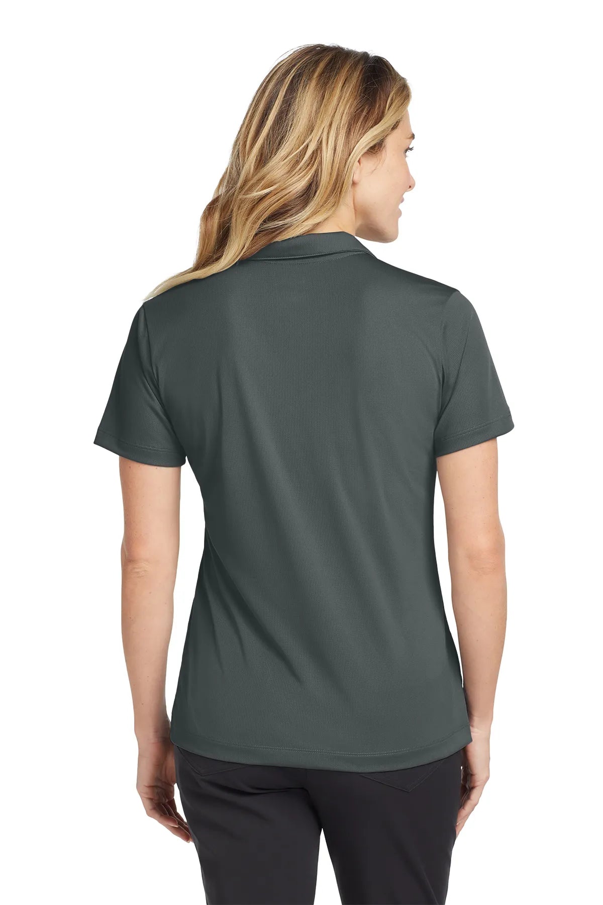 Nike Ladies Dri-FIT Vertical Mesh Polo. 637165 Anthracite_2