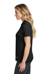 Nike Ladies Dri-FIT Vertical Mesh Polo. 637165 Black_3