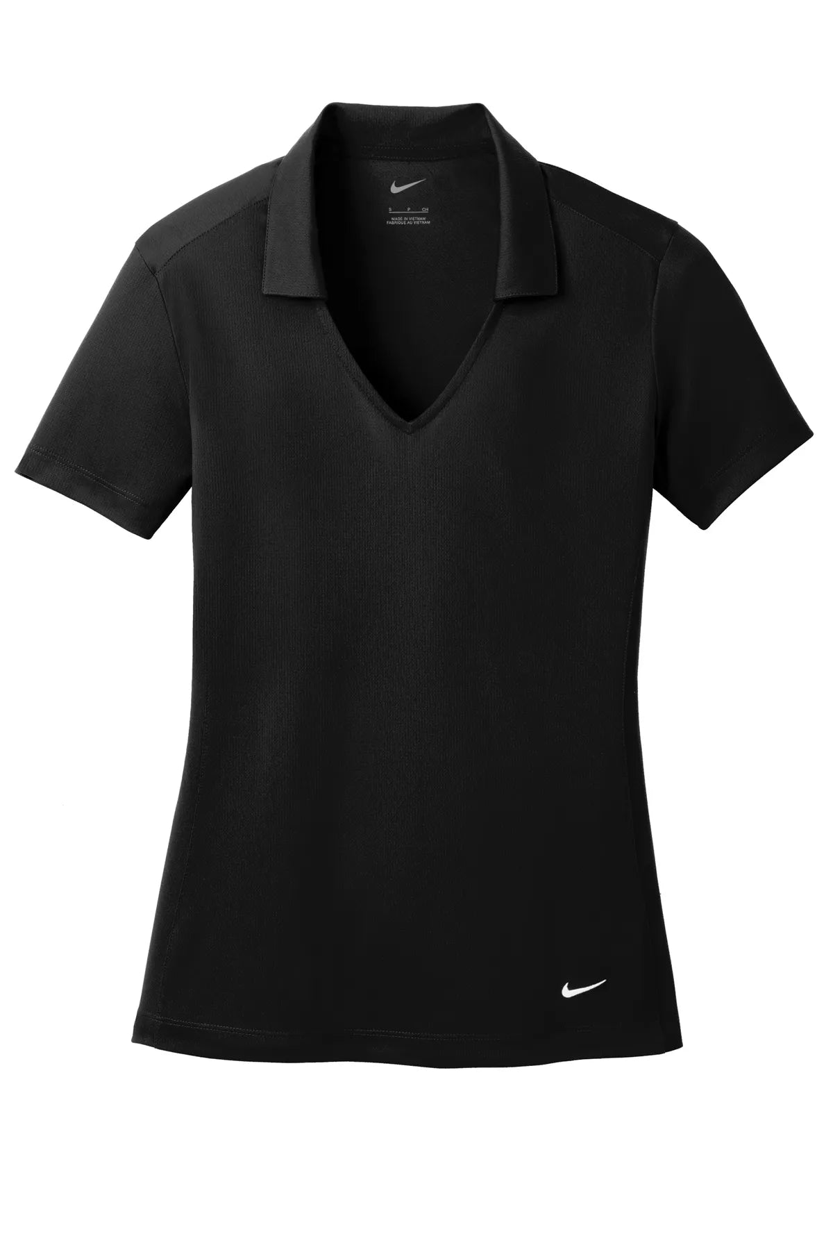 Nike Ladies Dri-FIT Vertical Mesh Polo. 637165 Black_4
