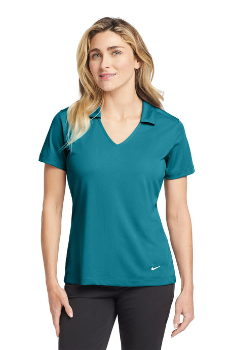 Nike Ladies Dri-FIT Vertical Mesh Polo. 637165 Blustery_1
