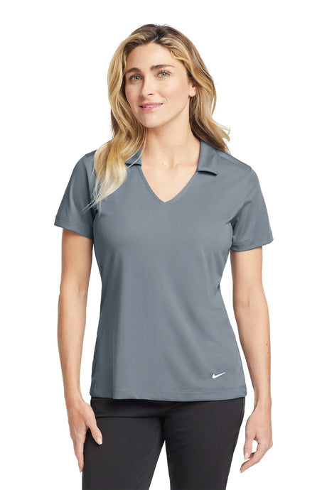 Nike Ladies Dri-FIT Vertical Mesh Polo. 637165 Cool Grey_1
