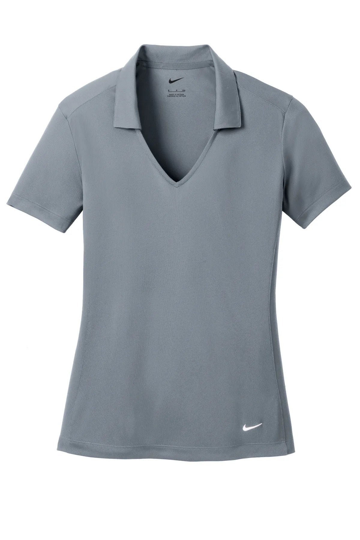 Nike Ladies Dri-FIT Vertical Mesh Polo. 637165 Cool Grey_4