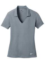 Nike Ladies Dri-FIT Vertical Mesh Polo. 637165 Cool Grey_4