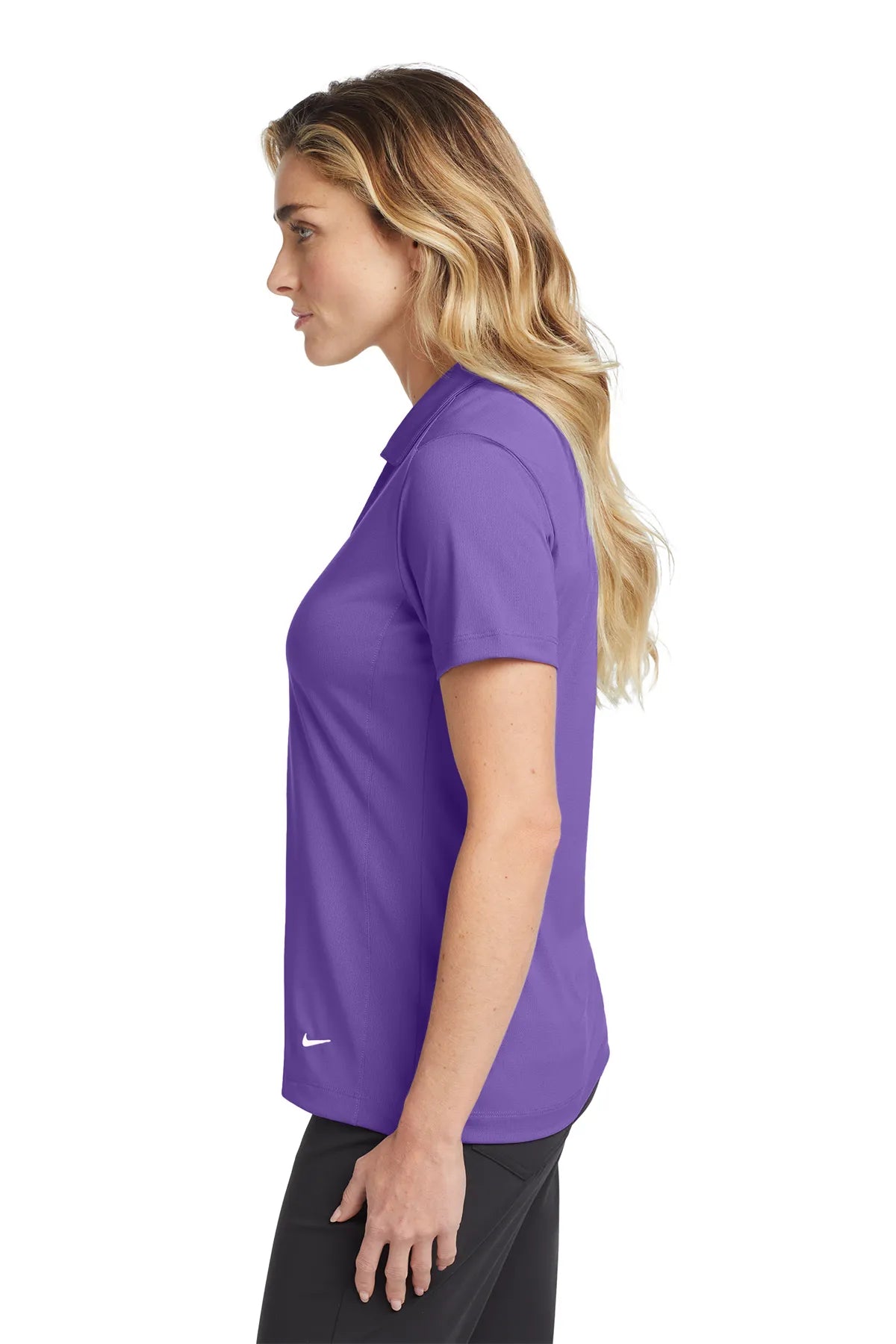 Nike Ladies Dri-FIT Vertical Mesh Polo. 637165 Court Purple_3
