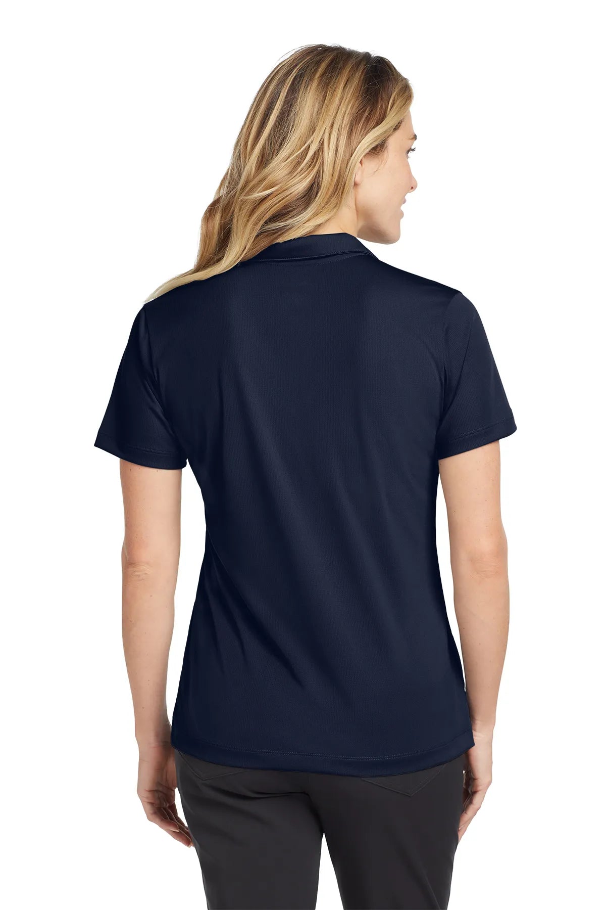 Nike Ladies Dri-FIT Vertical Mesh Polo. 637165 Marine_2