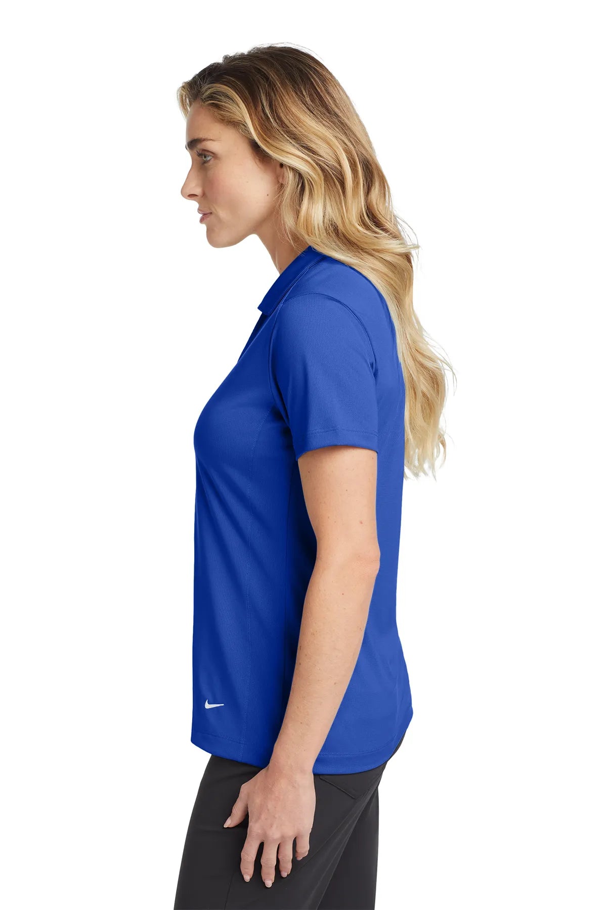 Nike Ladies Dri-FIT Vertical Mesh Polo. 637165 Old Royal_3