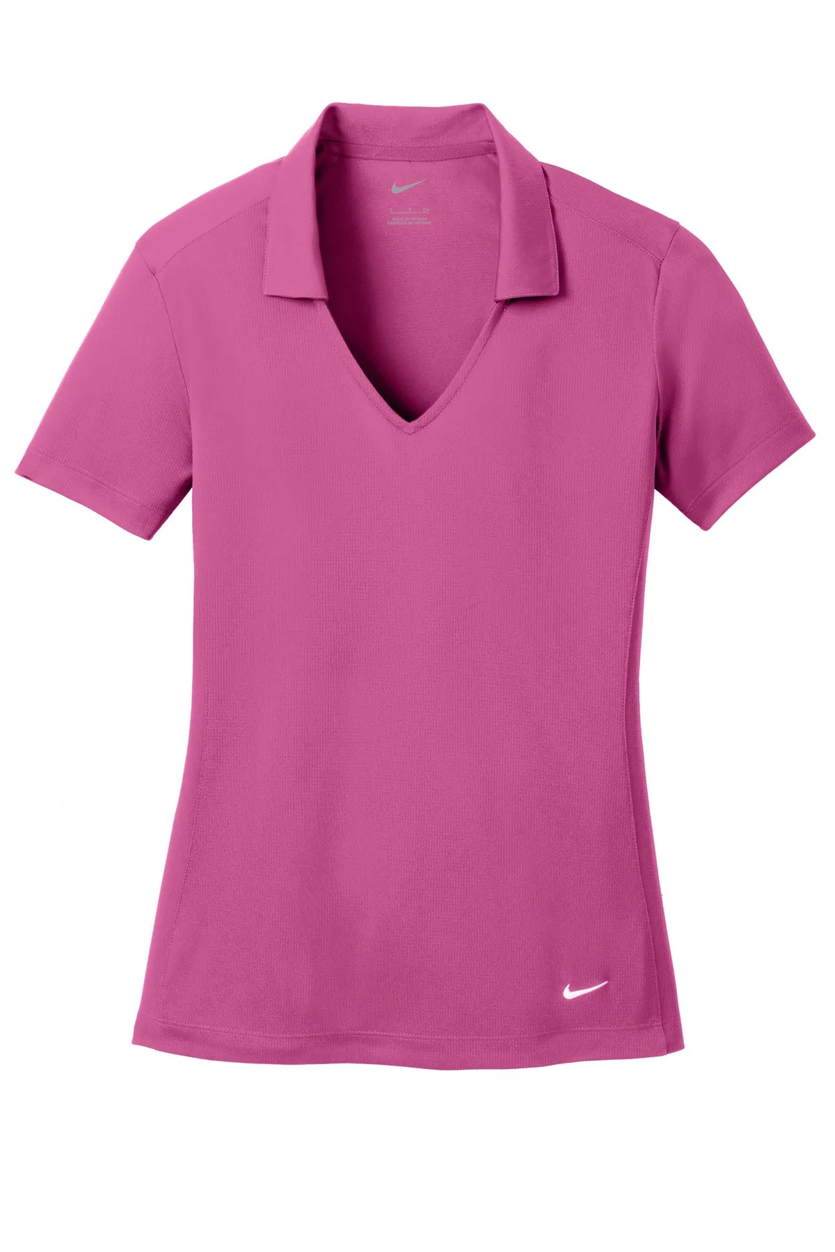 Nike Ladies Dri-FIT Vertical Mesh Polo. 637165 Pink Fire_4