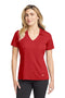Nike Ladies Dri-FIT Vertical Mesh Polo. 637165 University Red_1