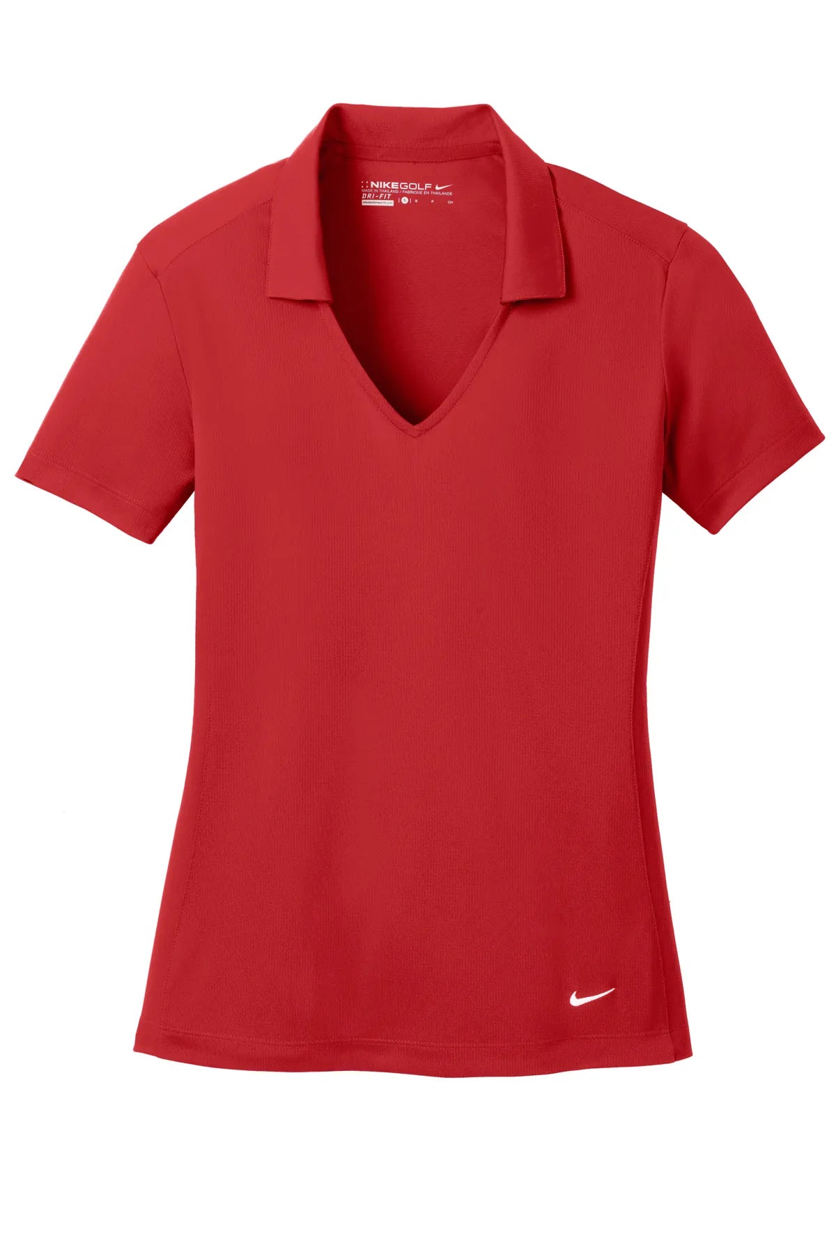 Nike Ladies Dri-FIT Vertical Mesh Polo. 637165 University Red_4