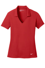 Nike Ladies Dri-FIT Vertical Mesh Polo. 637165 University Red_4
