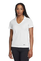 Nike Ladies Dri-FIT Vertical Mesh Polo. 637165 White_1