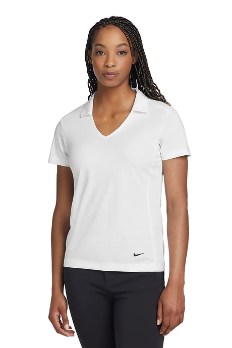 Nike Ladies Dri-FIT Vertical Mesh Polo. 637165 White_1
