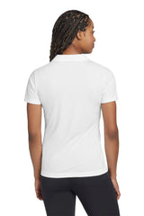 Nike Ladies Dri-FIT Vertical Mesh Polo. 637165 White_2