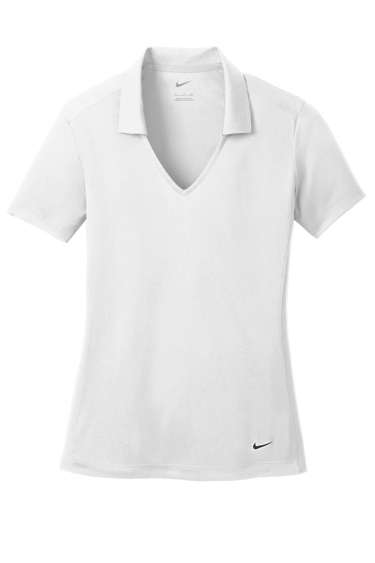 Nike Ladies Dri-FIT Vertical Mesh Polo. 637165 White_4