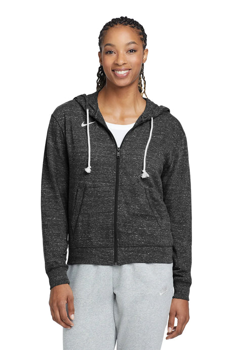 Nike Ladies Gym Vintage Full-Zip Hoodie CN9402 Team Black_1