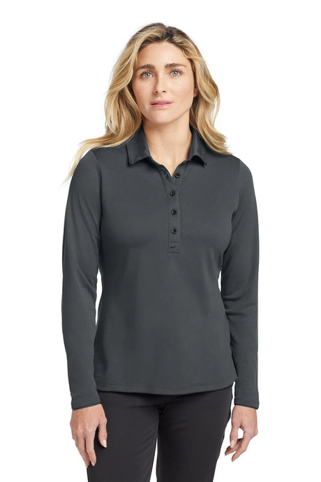 Nike Ladies Long Sleeve Dri-FIT Stretch Tech Polo. 545322 Anthracite_1