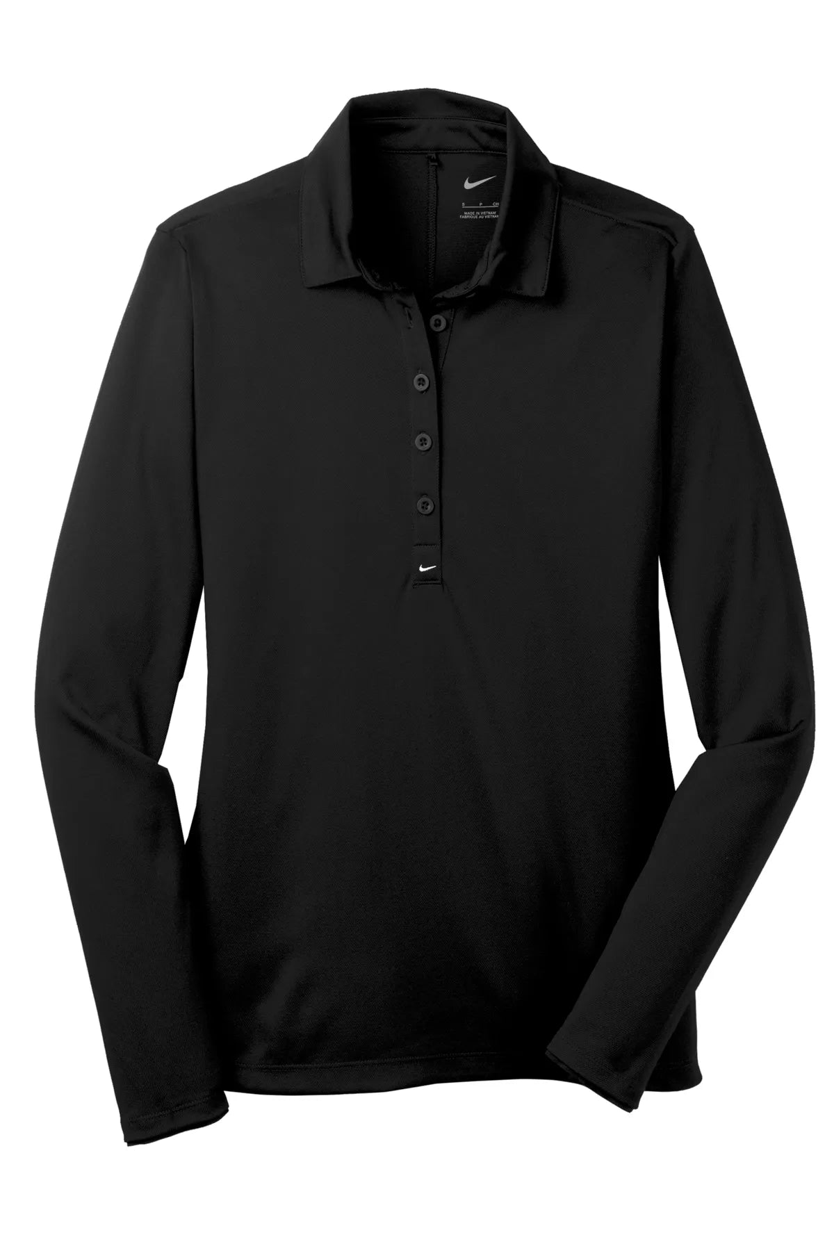 Nike Ladies Long Sleeve Dri-FIT Stretch Tech Polo. 545322 Black_4