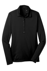 Nike Ladies Long Sleeve Dri-FIT Stretch Tech Polo. 545322 Black_4