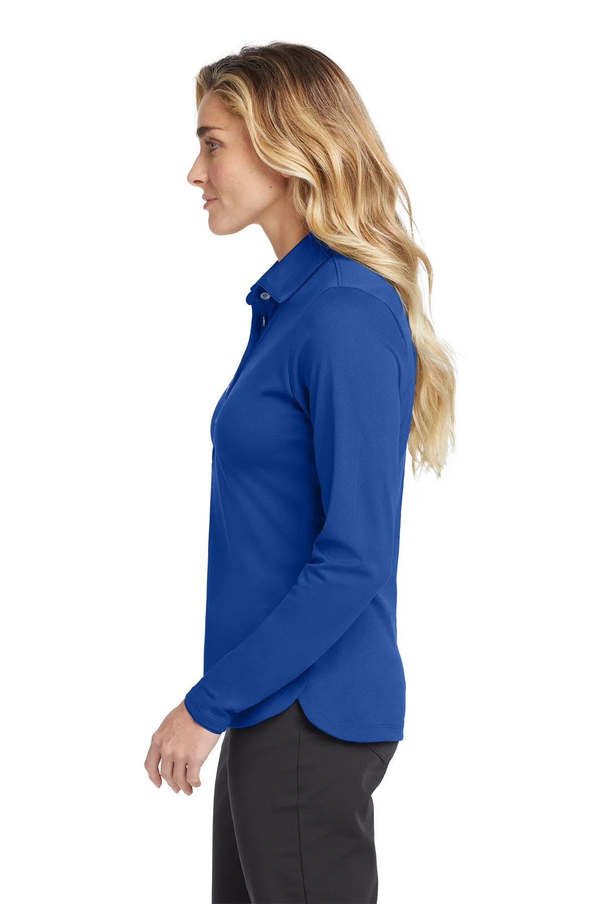 Nike Ladies Long Sleeve Dri-FIT Stretch Tech Polo. 545322 Blue Sapphire_3