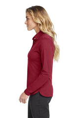 Nike Ladies Long Sleeve Dri-FIT Stretch Tech Polo. 545322 Varsity Red_3