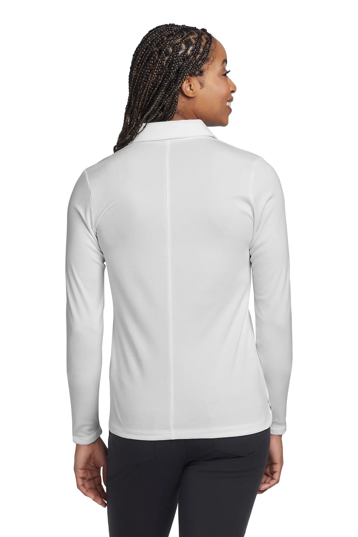 Nike Ladies Long Sleeve Dri-FIT Stretch Tech Polo. 545322 White_2