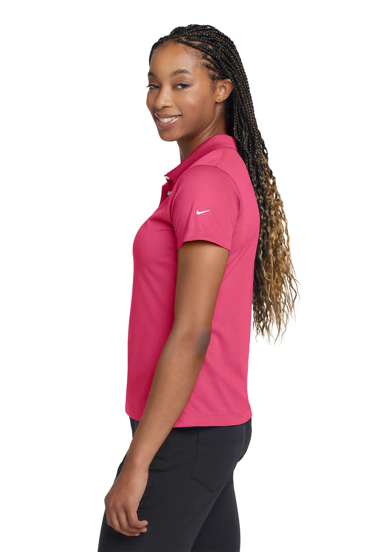 Nike Ladies Tech Basic Dri-FIT Polo.  203697 Flamingo_3